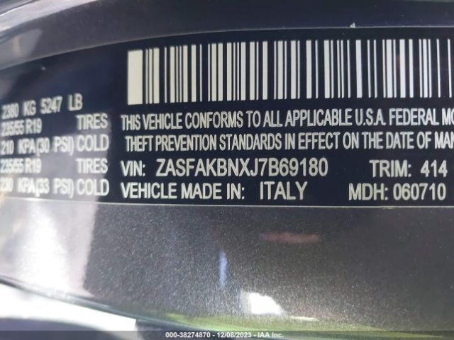 ZASFAKBNXJ7B69180 Alfa Romeo STELVIO TI