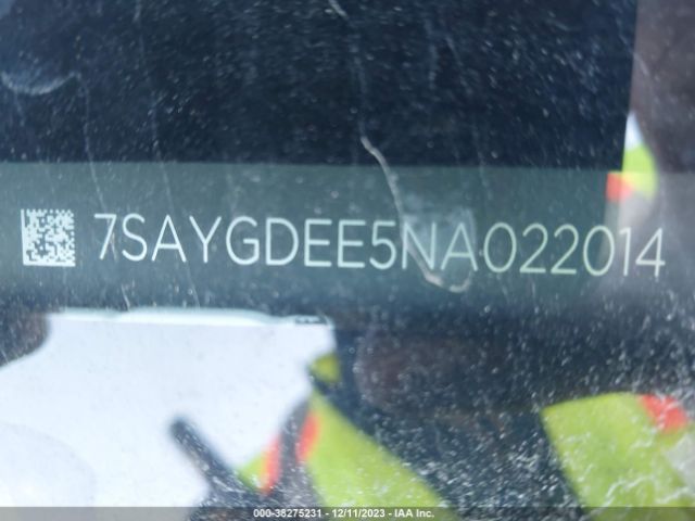 7SAYGDEE5NA022014 Tesla Model Y Long Range