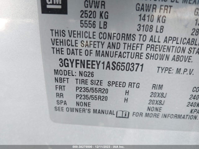 2010 CADILLAC SRX 3GYFNEEY1AS650371 Photo 8