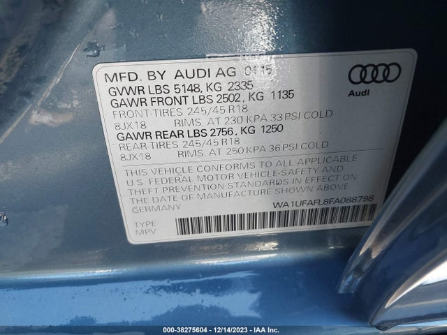 WA1UFAFL8FA088798 Audi Allroad 2.0t Premium