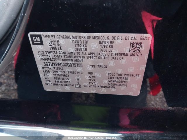 3GTU2PEC0GG375755 GMC Sierra 1500 Denali