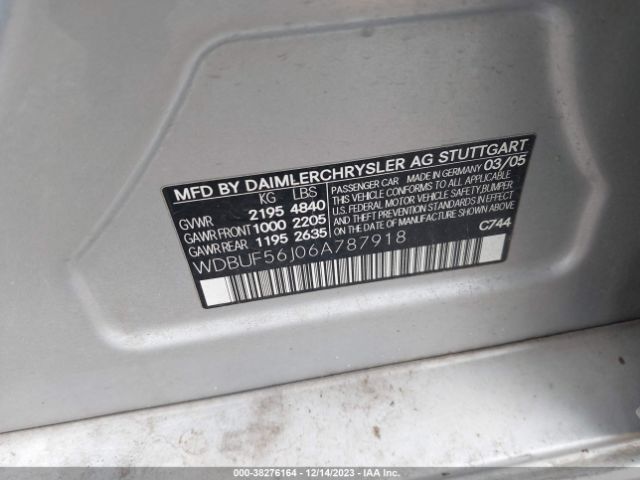 2006 MERCEDES-BENZ E-CLASS WDBUF56J06A787918 Photo 8