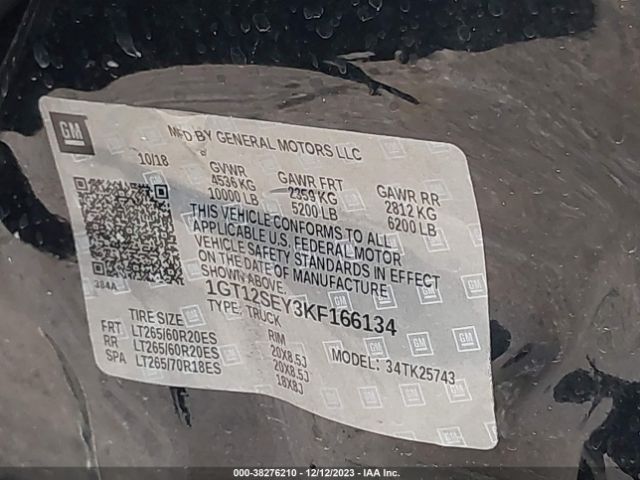 1GT12SEY3KF166134 GMC Sierra 2500hd Denali