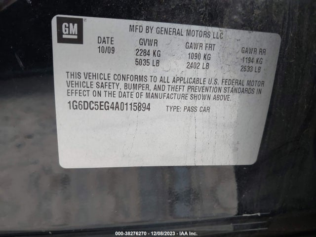 2010 CADILLAC CTS 1G6DC5EG4A0115894 Photo 8