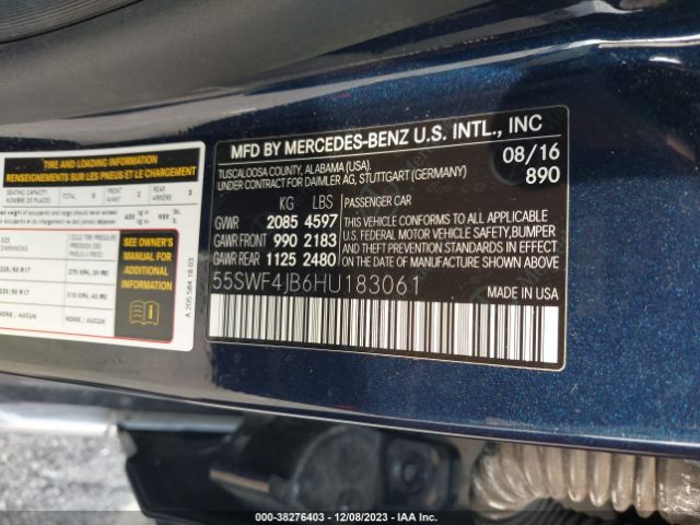55SWF4JB6HU183061 Mercedes-Benz C 300 Luxury/sport