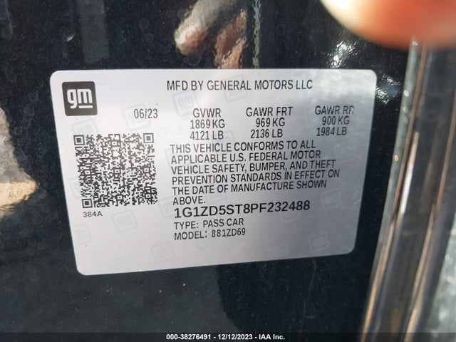Chevrolet MALIBU LT 2023 1G1ZD5ST8PF232488 Image 9