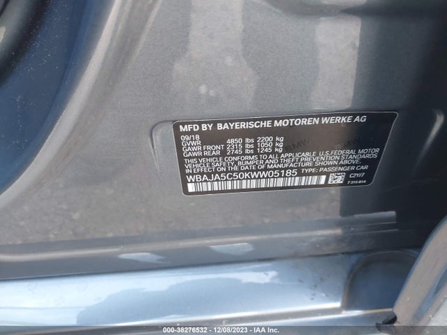 BMW 530I 2019 WBAJA5C50KWW05185 Image 9