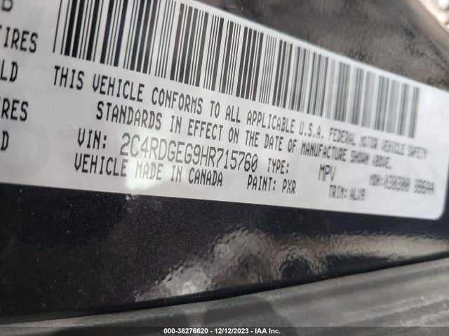 Dodge Grand Caravan Gt 2017 2C4RDGEG9HR715760 Image 9