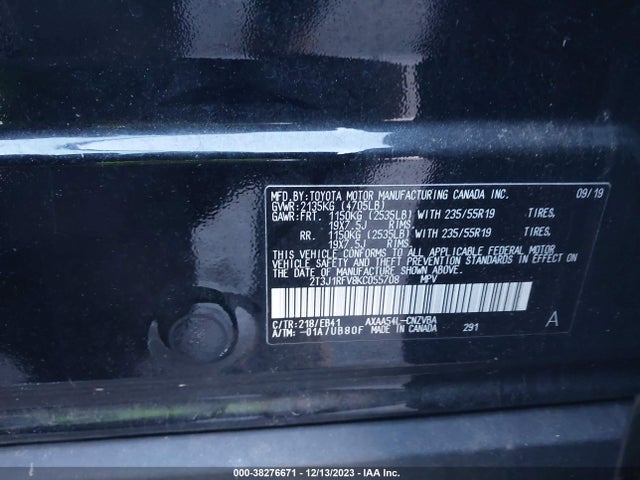Toyota Rav4 Adventure 2019 2T3J1RFV8KC055708 Image 9