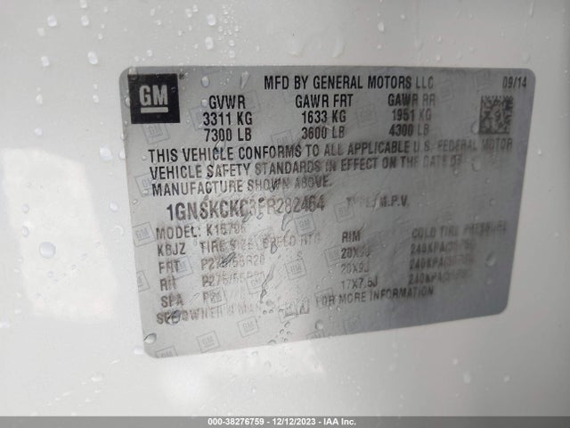 Chevrolet Tahoe Ltz 2015 1GNSKCKC3FR282464 Image 9