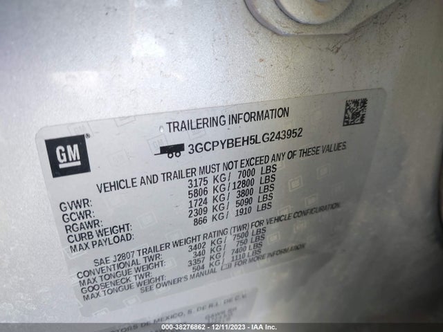 Chevrolet Silverado 1500 Custom 2020 3GCPYBEH5LG243952 Image 9