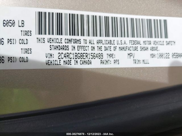 2C4RC1BG8ER156489 Chrysler Town  Country Touring