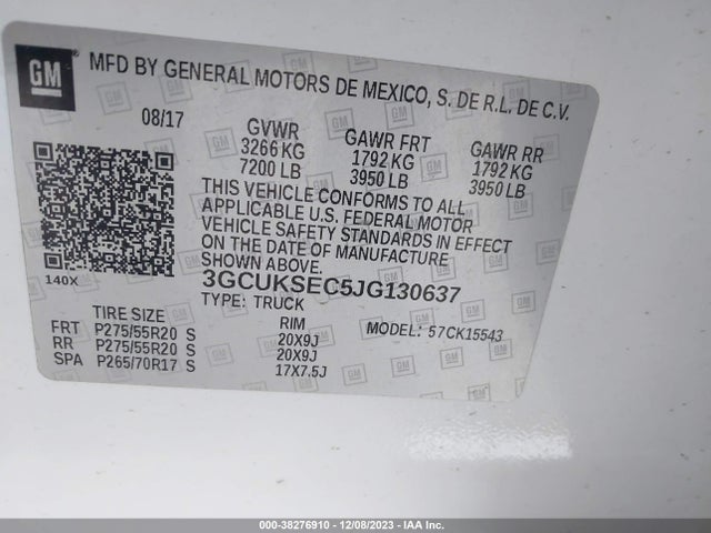 Chevrolet Silverado 1500 Ltz 2018 3GCUKSEC5JG130637 Image 9