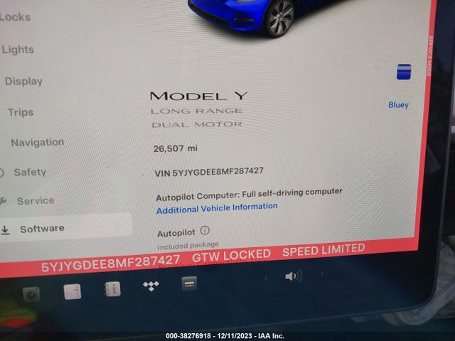 Tesla Model Y Long Range 2021 5YJYGDEE8MF287427 Image 7