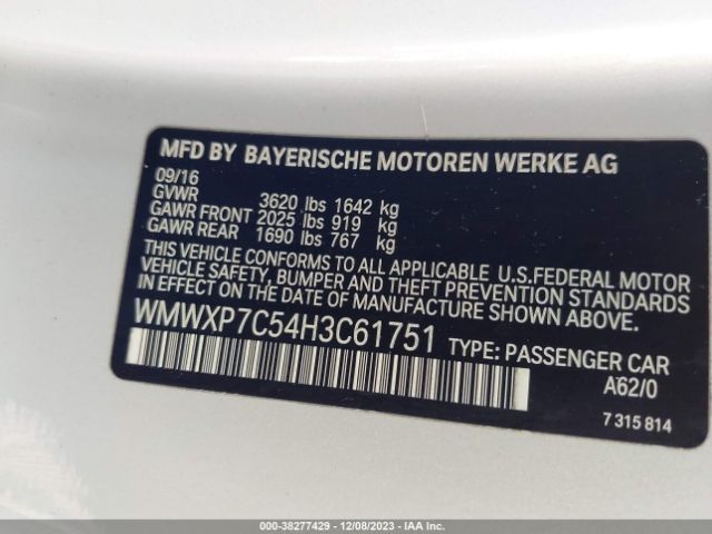 2017 MINI HARDTOP 2 DOOR WMWXP7C54H3C61751 Photo 8