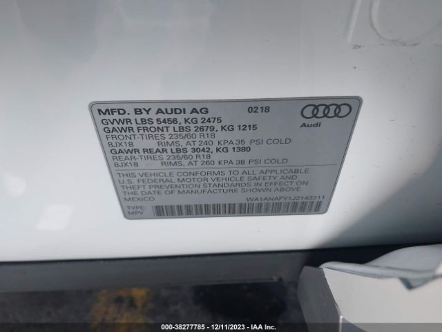 2018 AUDI Q5 WA1ANAFY1J2143211 Photo 8