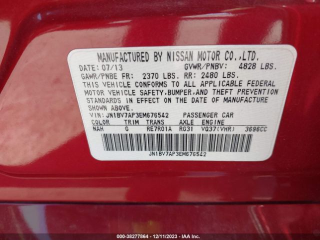 JN1BV7AP3EM676542 Infiniti Q50 Premium
