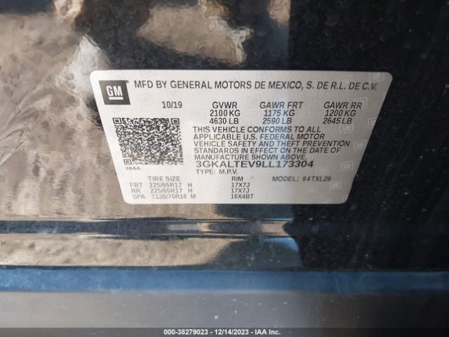 3GKALTEV9LL173304 GMC Terrain Sle