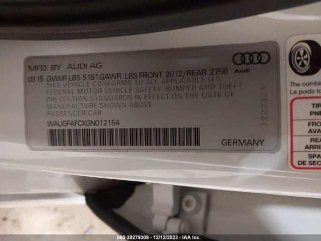 Audi A6 Premium Plus 2016 WAUGFAFCXGN012154 Image 9