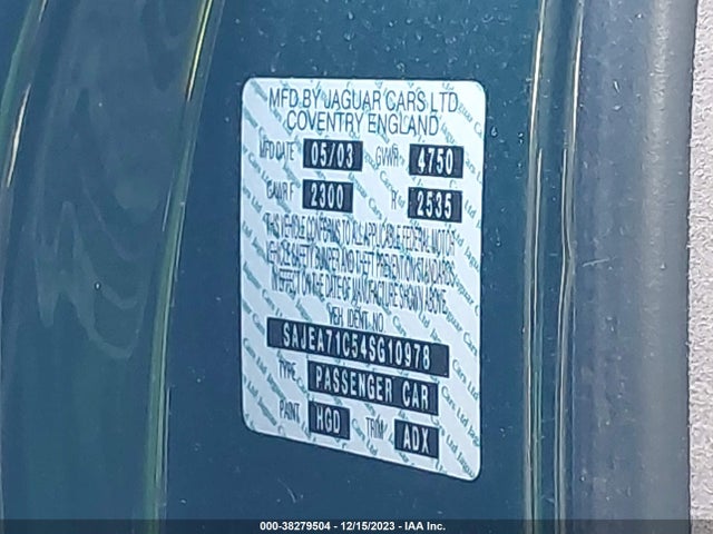 2004 JAGUAR XJ SAJEA71C54SG10978 Photo 8