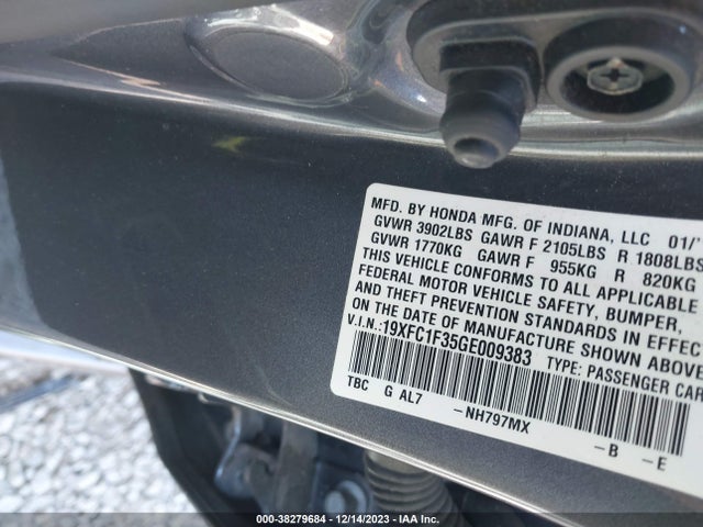 Honda Civic Ex-t 2016 19XFC1F35GE009383 Image 9
