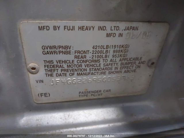 2005 SAAB 9-2X JF4GG22695G053763 Photo 8