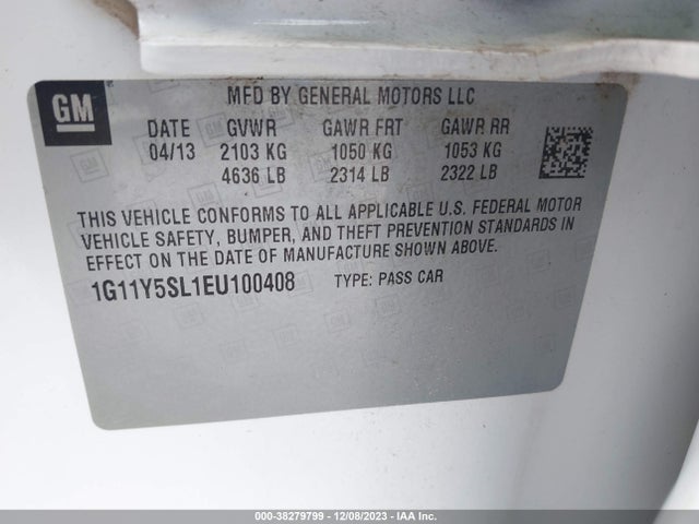 Chevrolet Impala 1ls 2014 1G11Y5SL1EU100408 Image 9