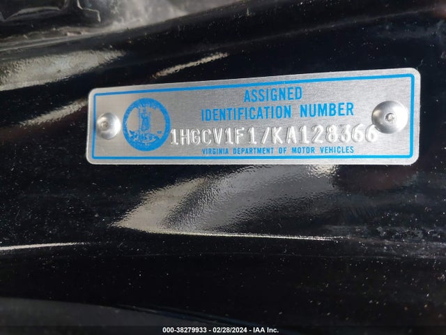 2019 HONDA ACCORD SEDAN 1HGCV1F17KA128366 Photo 8