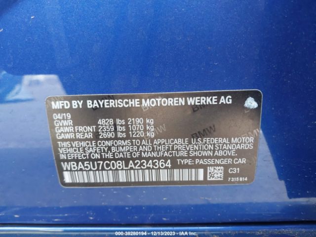 WBA5U7C08LA234364 BMW 3 Series M340i