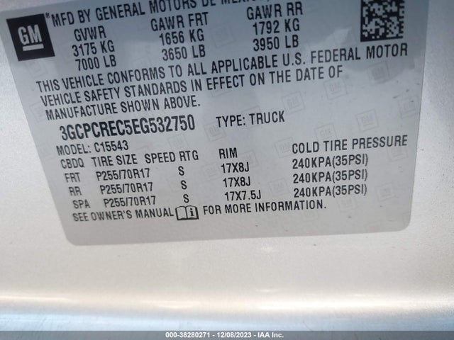 Chevrolet Silverado 1500 1lt 2014 3GCPCREC5EG532750 Image 9