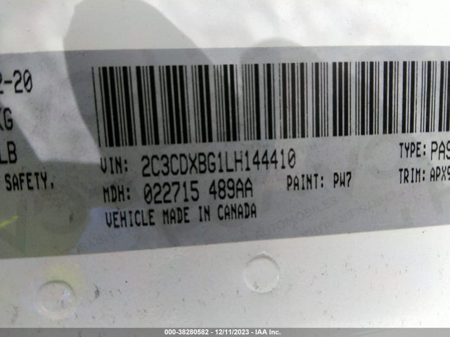Dodge Charger Sxt 2020 2C3CDXBG1LH144410 Image 9