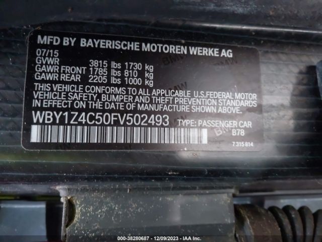 2015 BMW I3 WBY1Z4C50FV502493 Photo 8