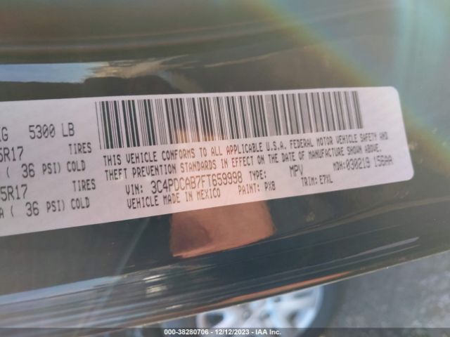 3C4PDCAB7FT659998 Dodge JOURNEY SE