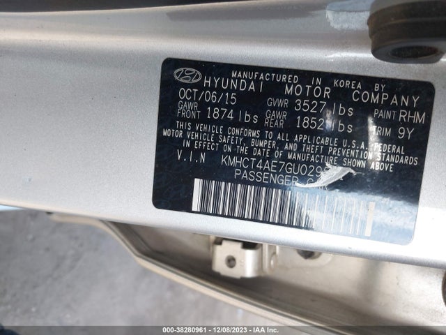 2016 HYUNDAI ACCENT SE VIN: KMHCT4AE7GU029581