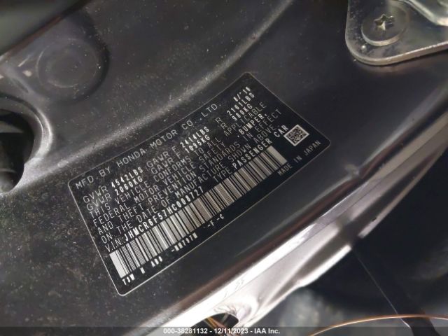 JHMCR6F57HC008727 Honda Accord Hybrid Ex-l
