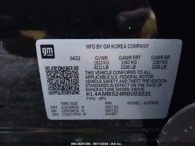 KL4AMBS24RB003031 Buick Encore Gx Preferred Fwd
