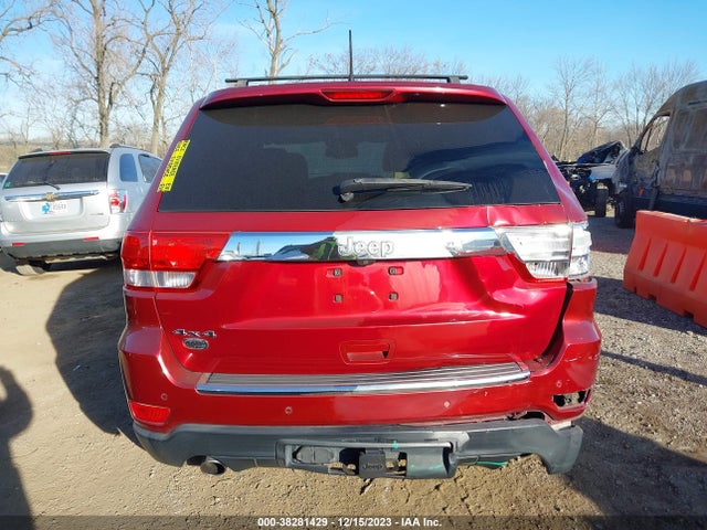 2012 JEEP GRAND CHEROKEE OVERLAND VIN: 1C4RJFCT4CC287701