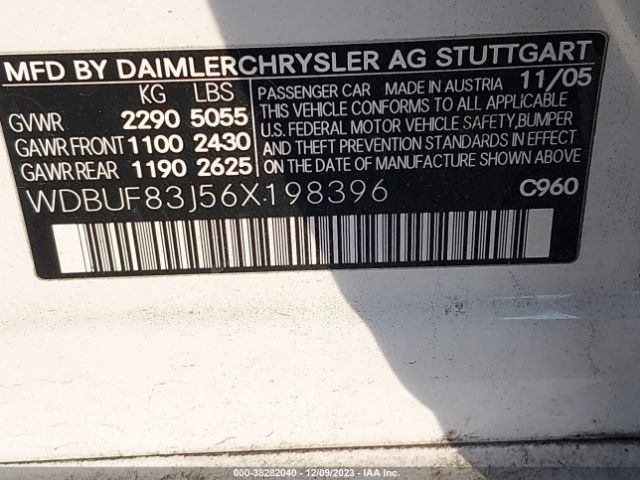 2006 MERCEDES-BENZ E-CLASS WDBUF83J56X198396 Photo 8