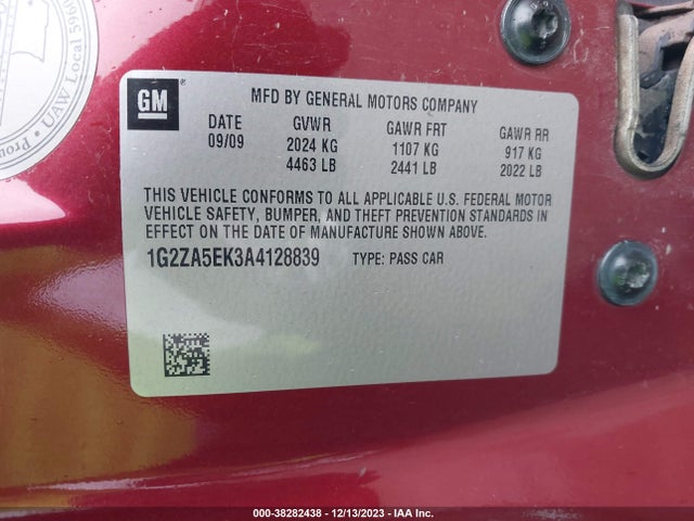 2010 PONTIAC G6 VIN: 1G2ZA5EK3A4128839