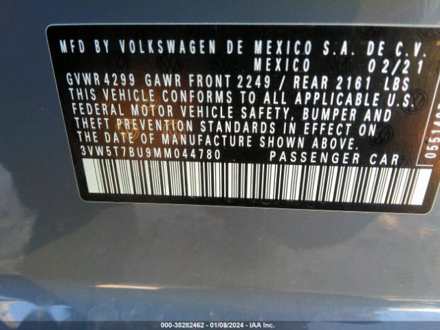 2021 VOLKSWAGEN JETTA GLI 3VW5T7BU9MM044780 Photo 8