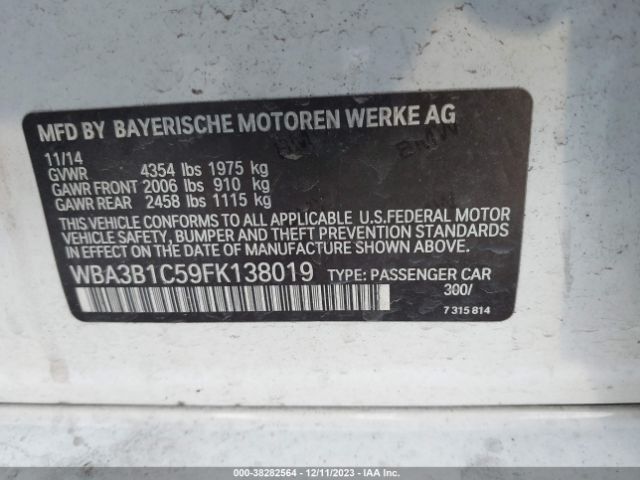 WBA3B1C59FK138019 BMW 320i