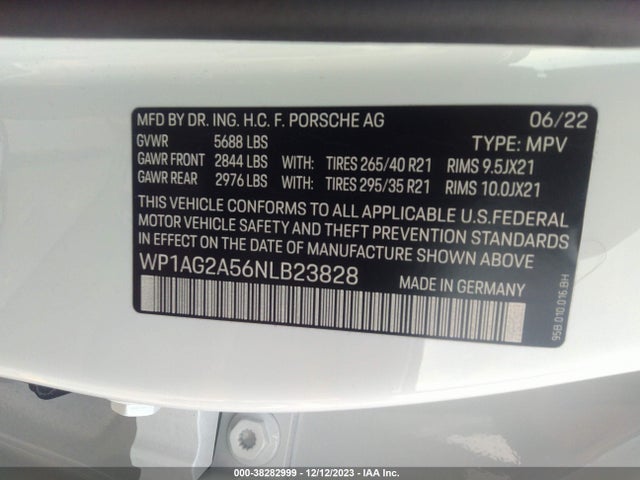 2022 PORSCHE MACAN WP1AG2A56NLB23828 Photo 8