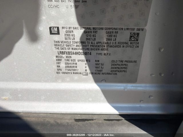 LRBFXBSA4HD024814 Buick Envision Essence