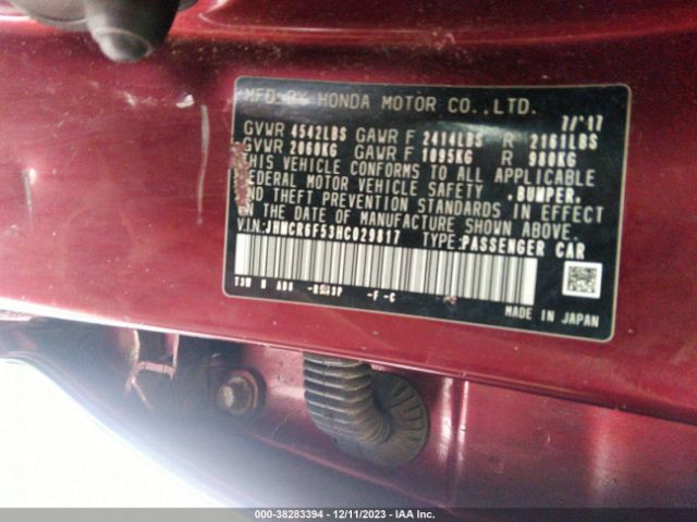 JHMCR6F53HC029817 Honda Accord Hybrid Ex-l