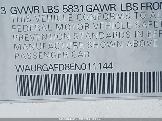 WAURGAFD8EN011144 Audi A8 L 3.0t