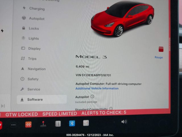 5YJ3E1EA8PF518701 Tesla MODEL 3
