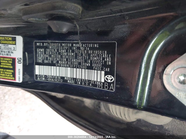 Toyota COROLLA LE 2015 5YFBURHEXFP212680 Image 9