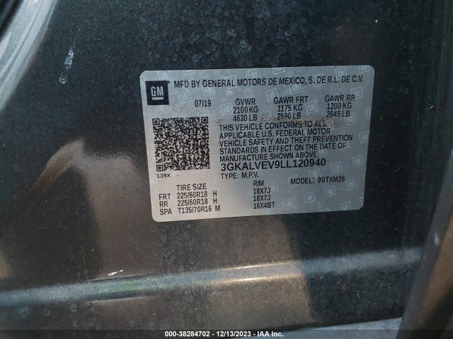 GMC Terrain Awd Slt 2020 3GKALVEV9LL120940 Image 9