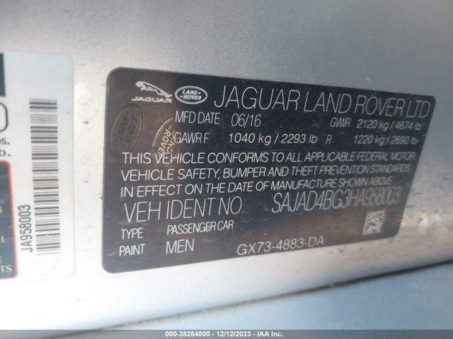 2017 JAGUAR XE SAJAD4BG3HA958003 Photo 8