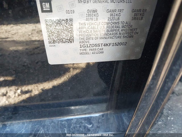Chevrolet MALIBU LT 2019 1G1ZD5ST4KF152002 Image 9